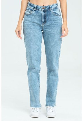 Jeans Mom Fit Cacao Azul Ragged Pf21350035