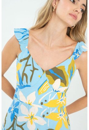 Vestido Summer Azul Ragged Pf11511349