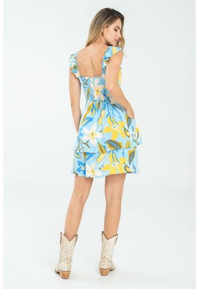 Vestido Summer Azul Ragged Pf11511349