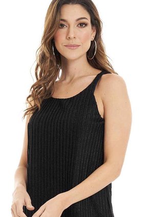 Vestido Halter Brillo Negro Ragged Pf12510290