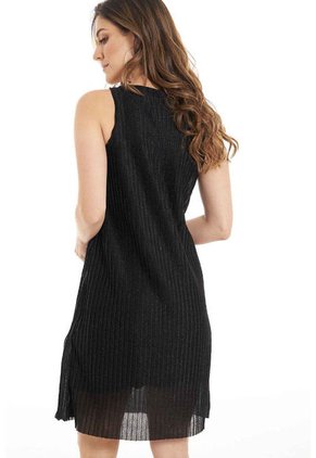Vestido Halter Brillo Negro Ragged Pf12510290