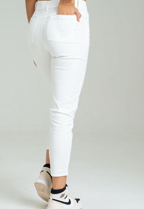 Pantalon Dril Skinny Cinco Bolsillos Blanco Ragged Pf21310016