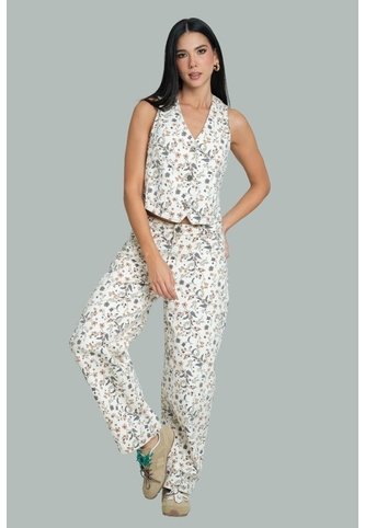Jeans Slouchy Flora Blanco Ragged Pf21350086 Ragged