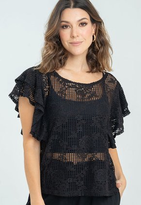 Blusa Vermont Negro Ragged Pf11112720