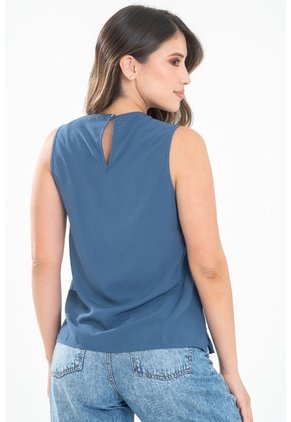 Blusa Hecenta Azul Ragged Pf31113670