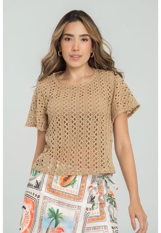 Blusa Ellen Tejida Beige Ragged Pf11112977 Ragged