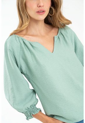 Blusa Malai 3/4 Verde Ragged Pf11112640