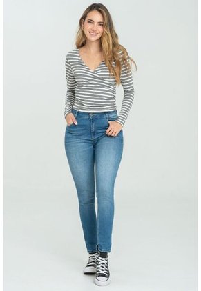 Top Cruzado Manga Larga Gris Ragged Pf11121137