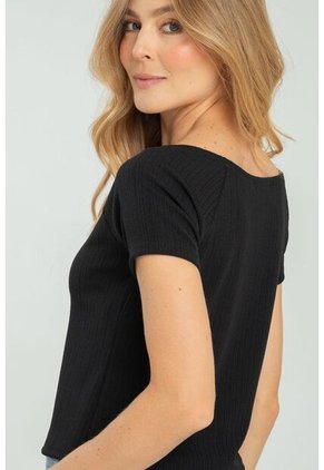 Top Sahara Negro Ragged Pf11121163