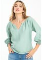 Blusa Malai 3/4 Verde Ragged Pf11112640 de Ragged