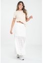 Falda Sirena Tejida Blanco Ragged Pf31320364 de Ragged