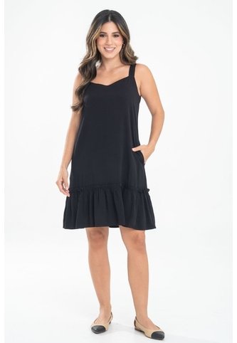 Vestido Corto Evhie Negro Ragged Pf31511542 Ragged