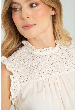 Blusa Emelie Beige Ragged Pf11113000