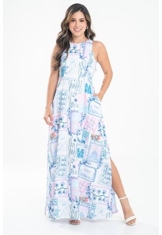 Vestido Dolce Azul Ragged Pf31511544 Ragged