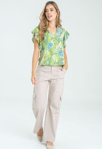 Blusa Julieta Verde Ragged Pf11112715 Ragged