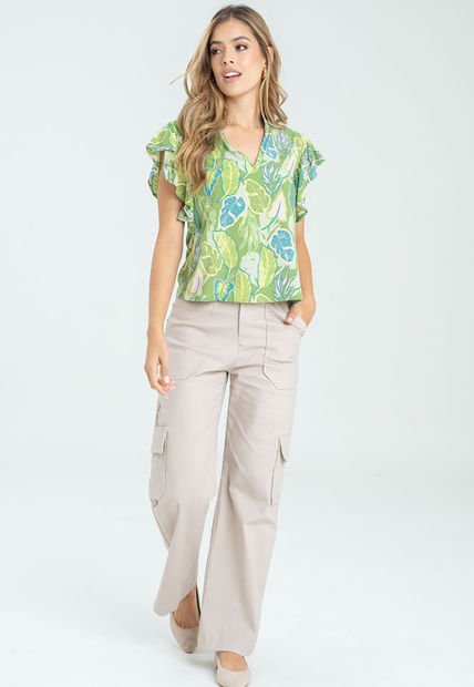 Blusa Julieta Verde Ragged Pf11112715