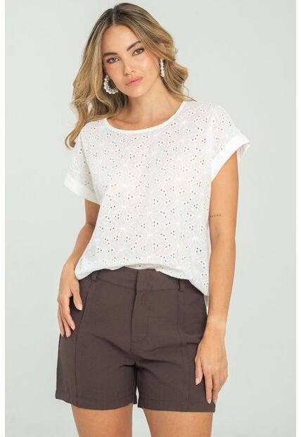 Blusa Zheana Blanco Ragged Pf11112807