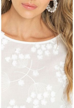 Blusa Nathalie Blanco Ragged Pf11113005