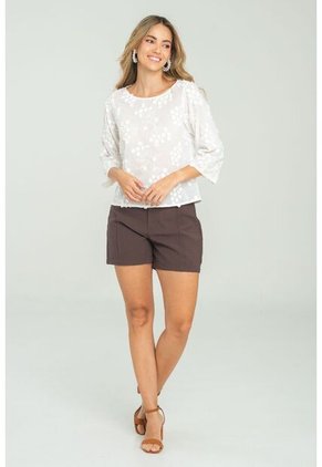 Blusa Nathalie Blanco Ragged Pf11113005
