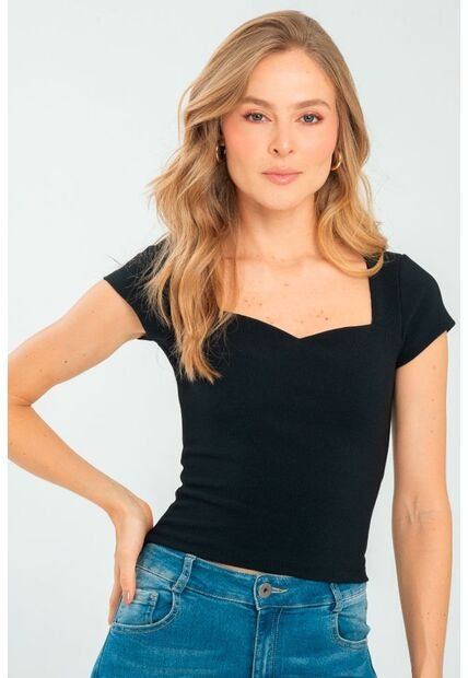 Top Emiliana Negro Ragged Pf11121166