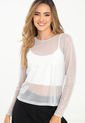 Blusa Power Mesh Plateado Ragged Pf11121094 de Ragged