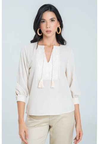 Blusa Monaco Beige Ragged Pf11113041 Ragged