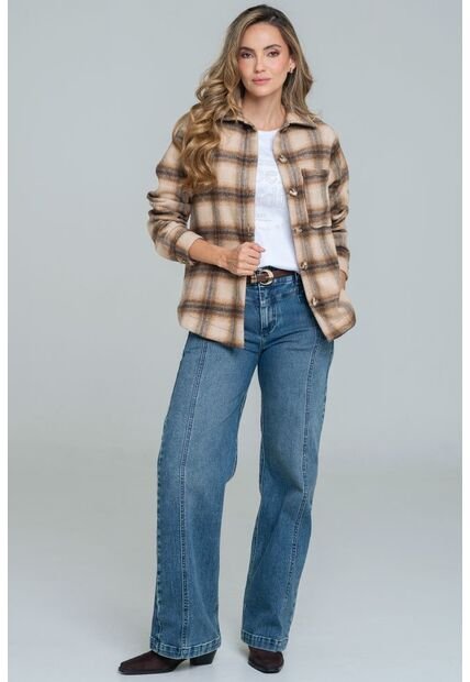 Camisa Leñadora Beige Ragged Pf11113061