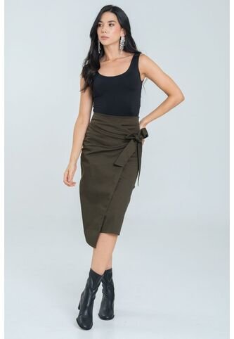 Falda Malbec Verde Ragged Pf11320515 Ragged