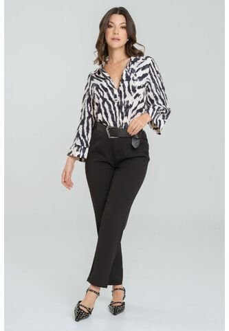 Blusa Animal Print Negro Ragged Pf11113045 Ragged