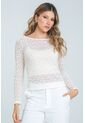 Blusa Blonda Manga Larga Blanco Ragged Pf11113077 de Ragged