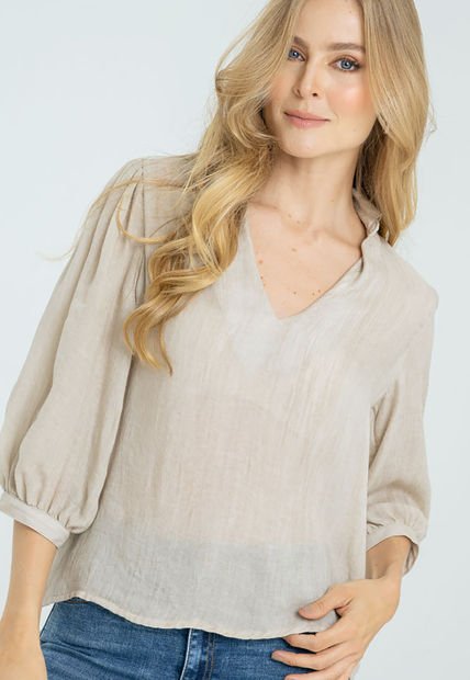 Blusa Yubuje Beige Ragged Pf11112690