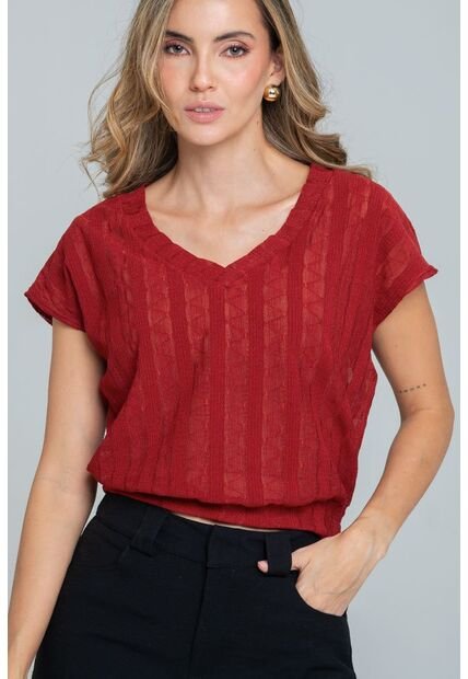 Blusa Hampton Rojo Ragged Pf11121173