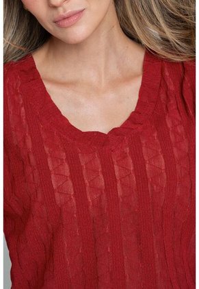 Blusa Hampton Rojo Ragged Pf11121173