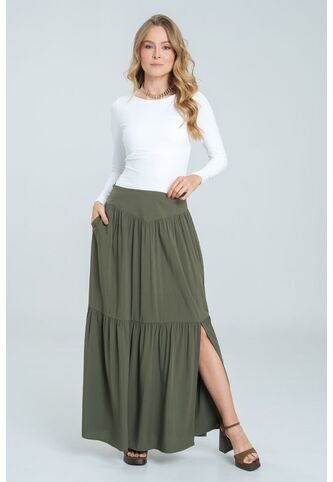 Falda Larga Anessa Verde Ragged Pf11320521 Ragged