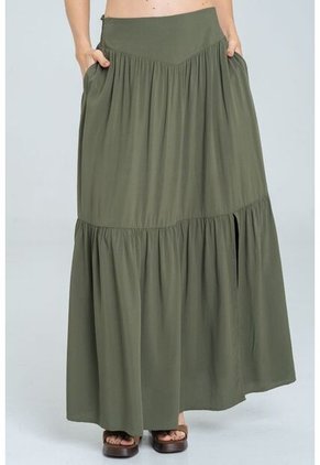 Falda Larga Anessa Verde Ragged Pf11320521