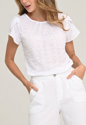 Blusa Ojalillo Agarden Blanco Ragged Pf11112551