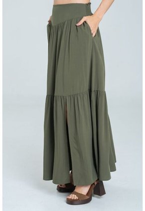 Falda Larga Anessa Verde Ragged Pf11320521