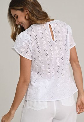 Blusa Ojalillo Agarden Blanco Ragged Pf11112551