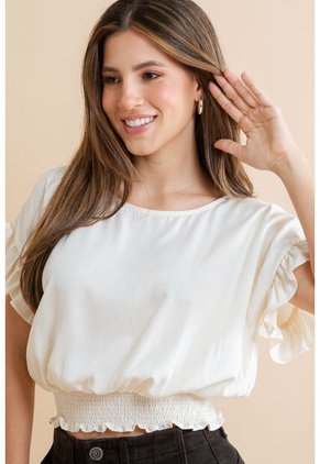 Blusa Nascar Blanco Ragged Pf31113558