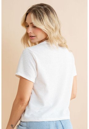 Camiseta Camila Blanco Ragged Pf31122335