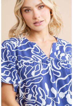 Blusa Abigail Azul Ragged Pf31113513