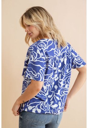 Blusa Abigail Azul Ragged Pf31113513