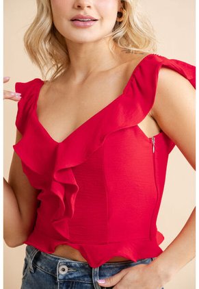 Blusa Sabrina Rojo Ragged Pf31113555