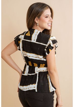 Blusa Slenna Negro Ragged Pf31113553