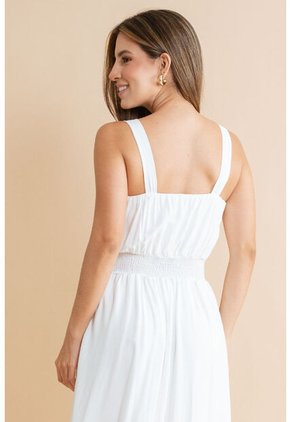 Vestido Midi Stasera Blanco Ragged Pf31511490