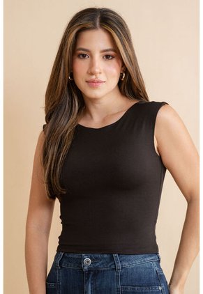 Top Amelie Negro Ragged Pf31122330