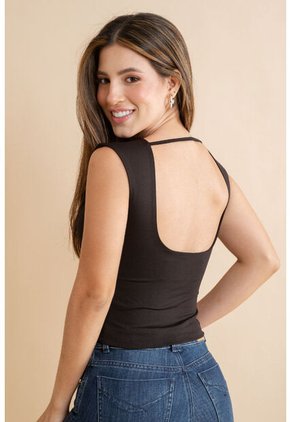 Top Amelie Negro Ragged Pf31122330