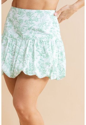 Mini Falda Globo Verde Ragged Pf31320357