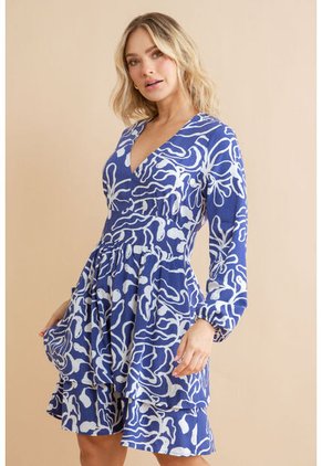 Vestido Dayna Azul Ragged Pf31511492