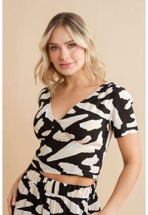 Blusa Kamali Negro Ragged Pf31113515